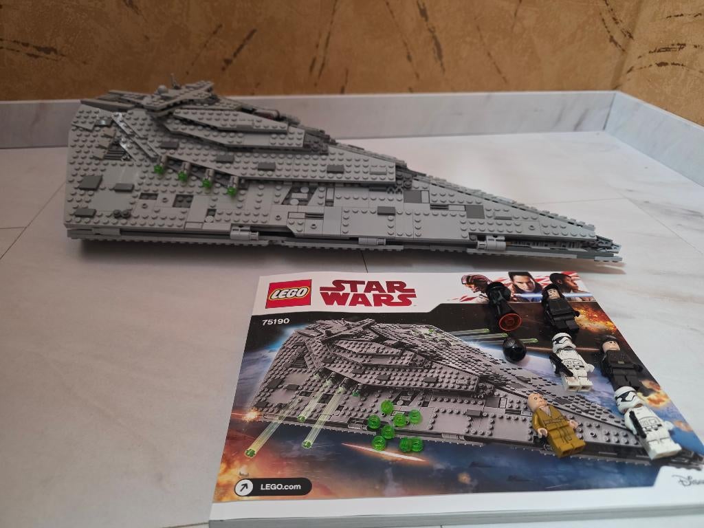 LEGO Star Wars 75190 First Order Star Destroyer, Ophalen of Verzenden, Zo goed als nieuw, Complete set, Lego