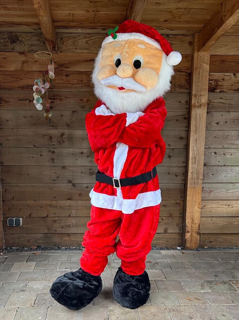 Kerstman kostuum en mascotte pak te huur, Kerstmis of Sinterklaas, Maat 56/58 (XL), Ophalen of Verzenden, Zo goed als nieuw