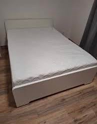 Askvoll ikea bed wit 140x 200cm, Gebruikt, Wit, Tweepersoons, Hout