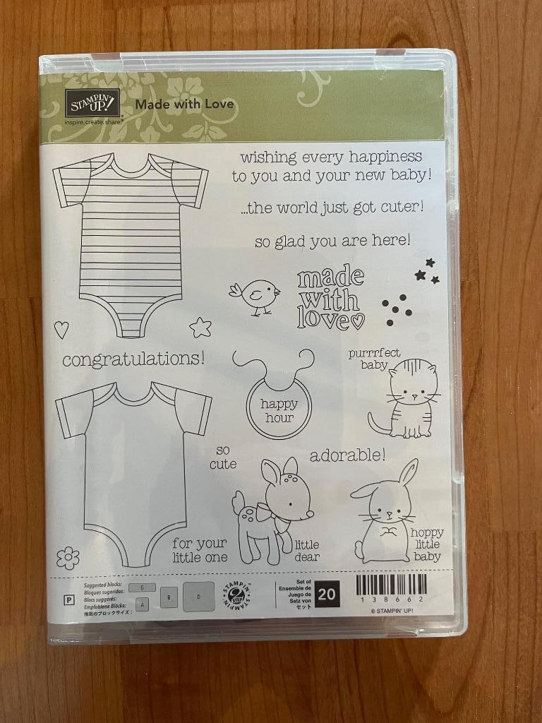 Stampin' Up! Made with love, Ophalen of Verzenden, Gebruikt, Clearstamp