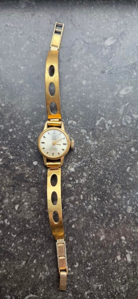 Horloge Ancre 17 rubis in cabloc, Ophalen of Verzenden, Leer, Overige merken