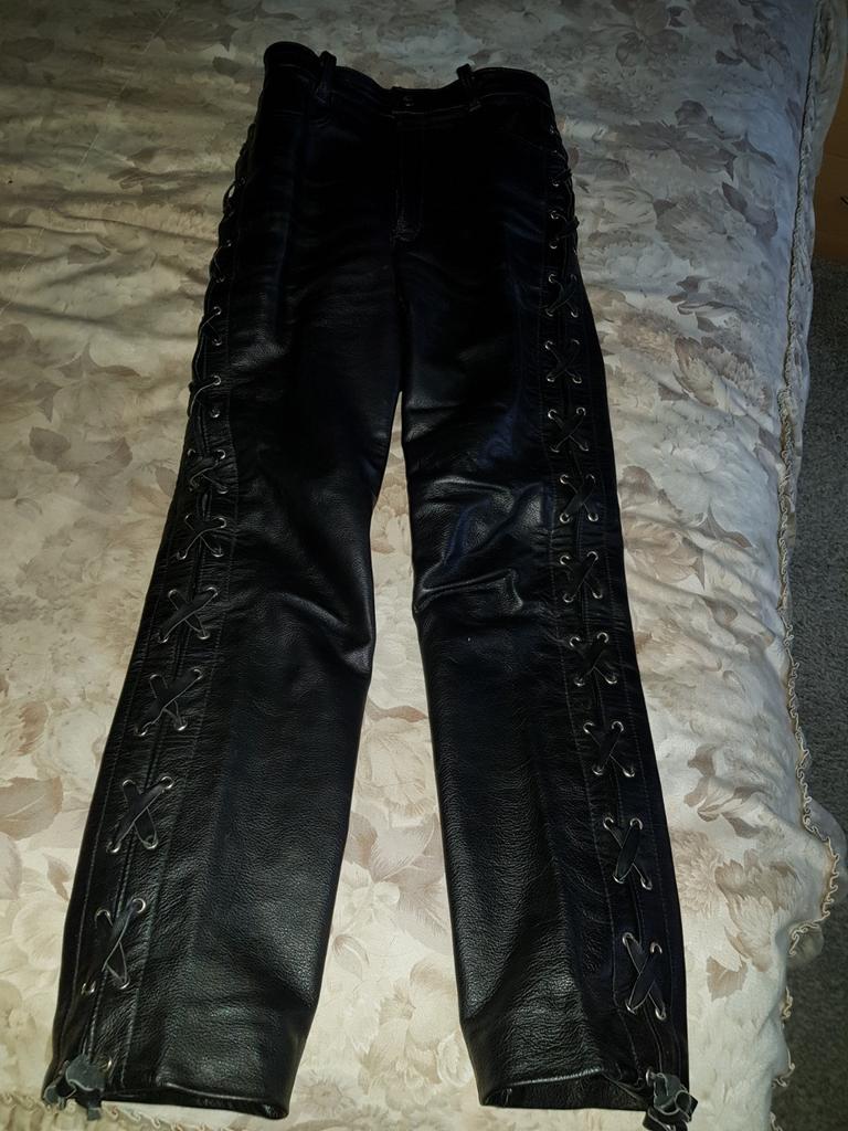 Zwarte echt leren broek dames broek, Zwart, Ophalen of Verzenden, Zo goed als nieuw, Maat 36 (S)