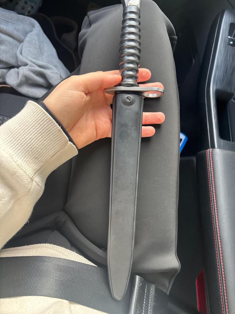 Zwitsers bajonet/mes voor het Sturmgewehr 57 (SIG SG 510), Ophalen of Verzenden, 19e eeuw, Zo goed als nieuw, Europa