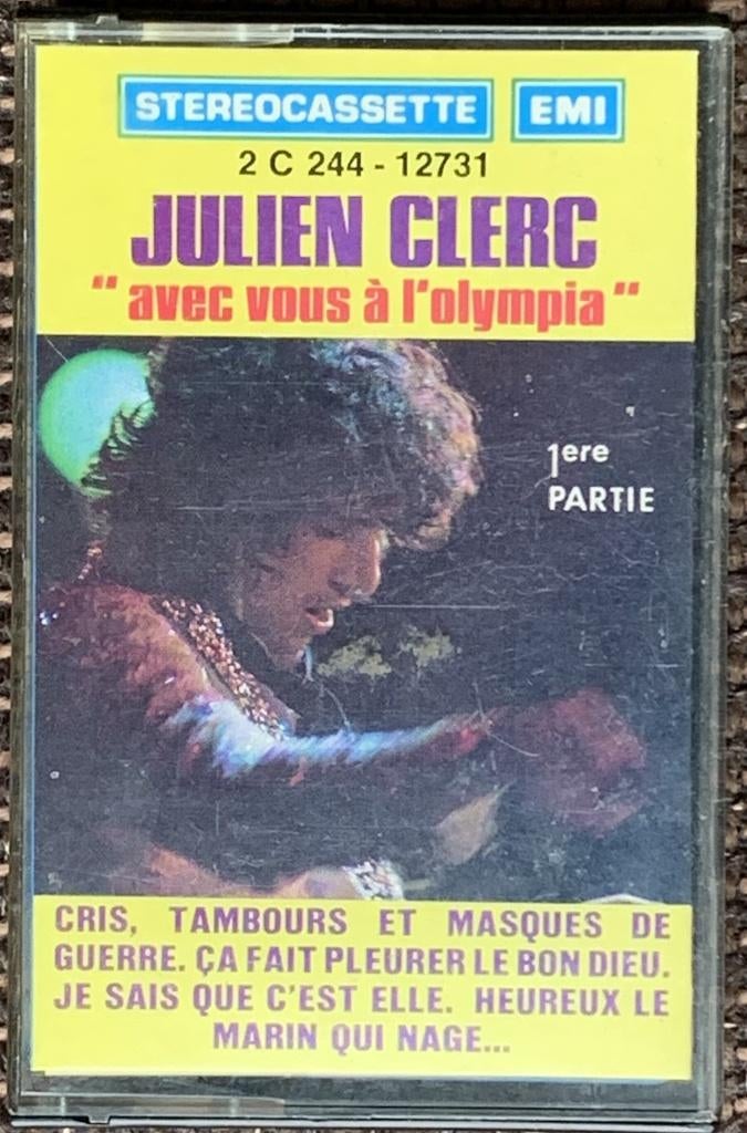 Julien Clerc; á l`Olympia. Muz.Cassette, Ophalen of Verzenden, Zo goed als nieuw, Overige formaten