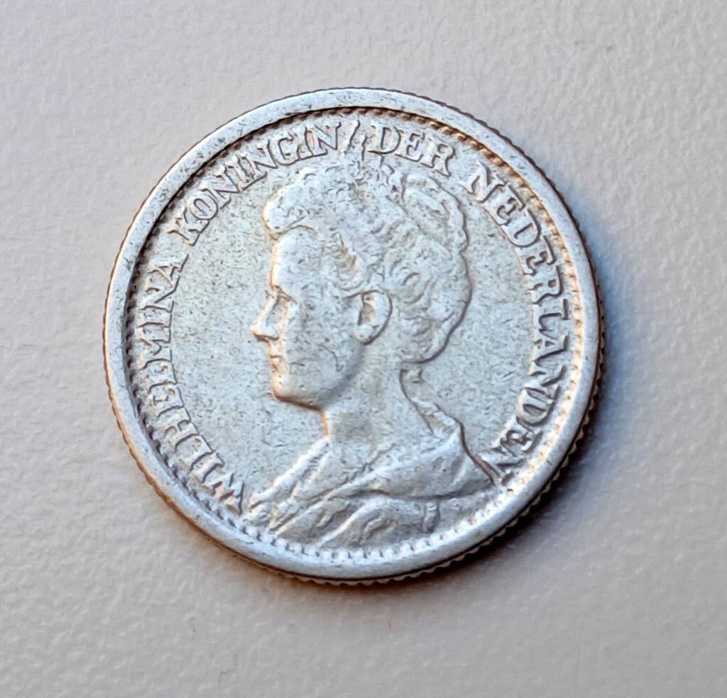 25 Cent 1919, Verzenden, Zilver, 25 cent, Koningin Wilhelmina