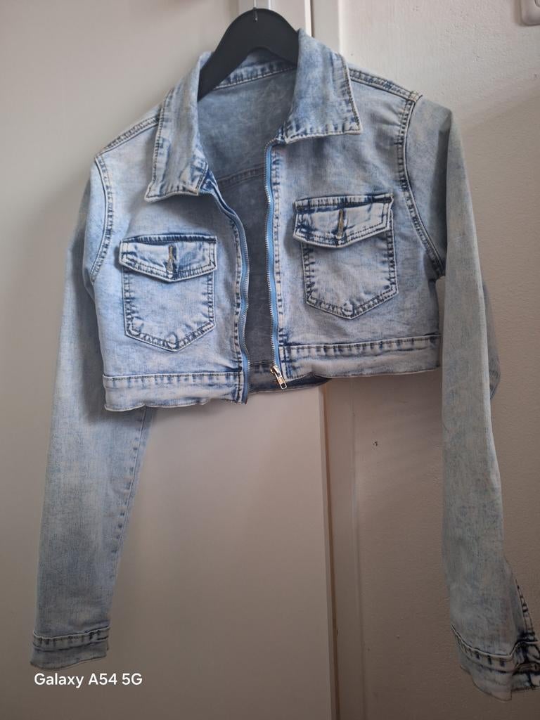 Kort spijkerjasje, Blauw, Ophalen of Verzenden, Jasje, Maat 36 (S)