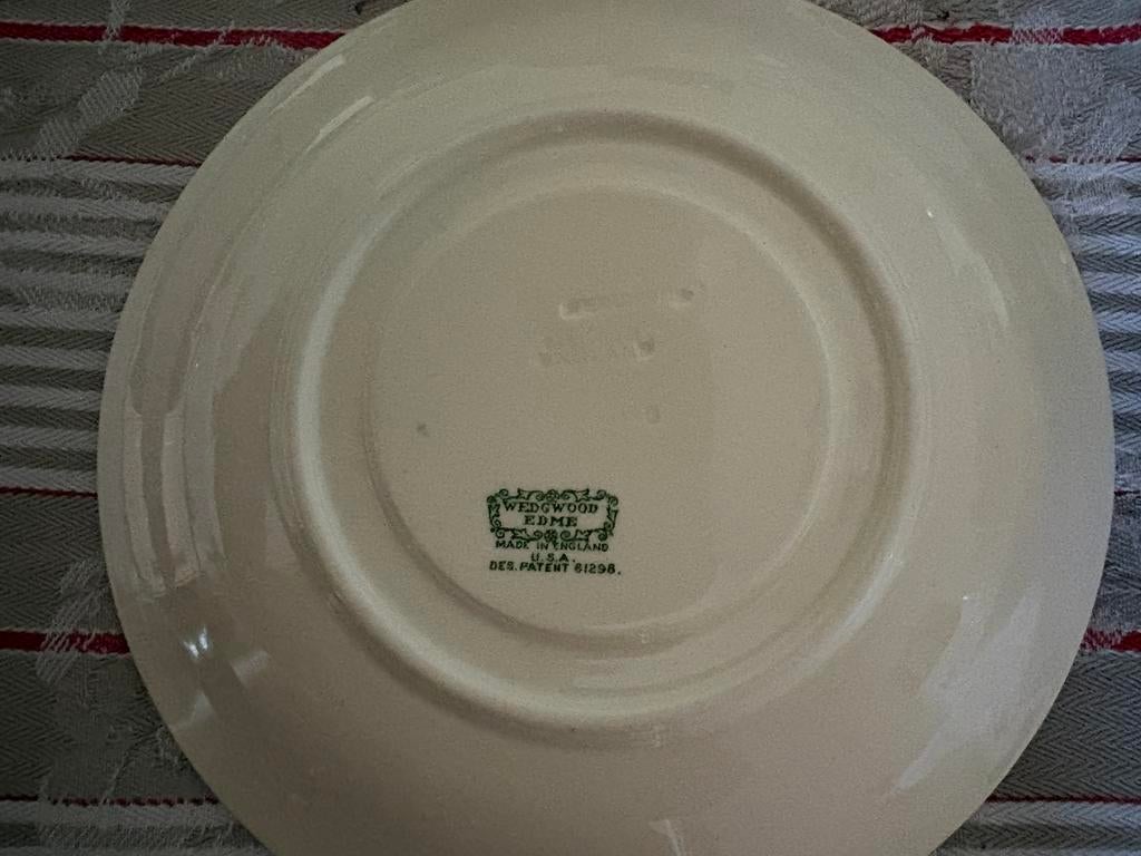 Originele Wedgwood Edme soepkommen en schotels, Ophalen, Zo goed als nieuw, Wedgwood, Kop(pen) en/of Schotel(s)