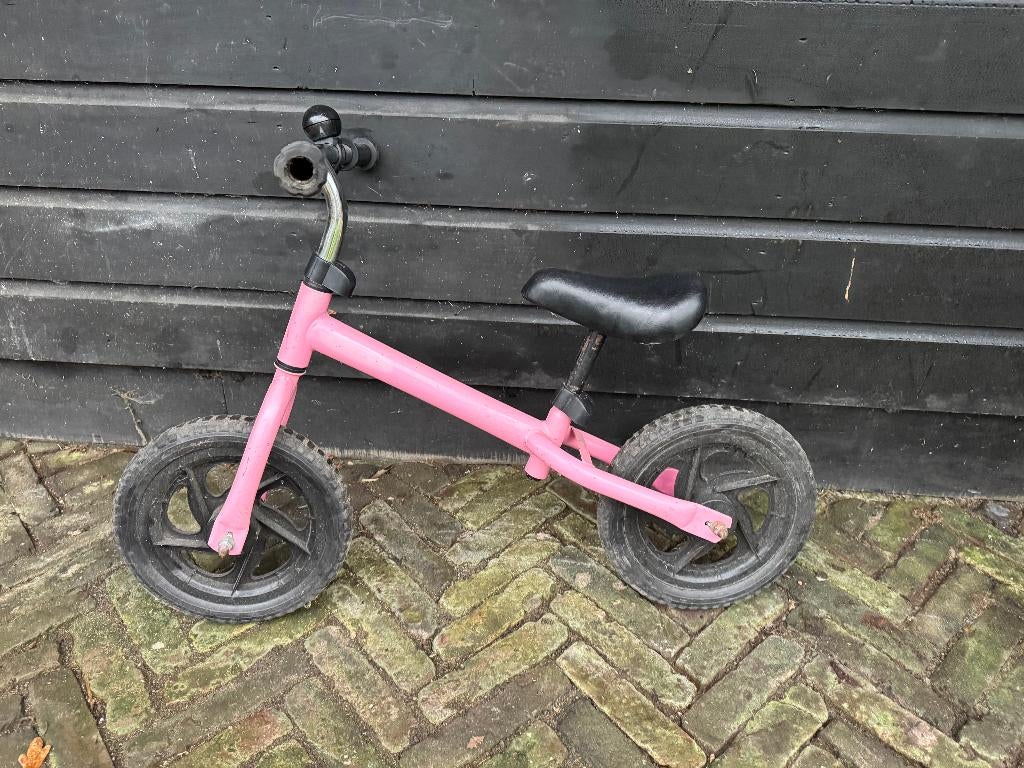 Loopfiets loop fiets roze massieve rubberen wielen, Ophalen of Verzenden, Zo goed als nieuw, Loopfiets