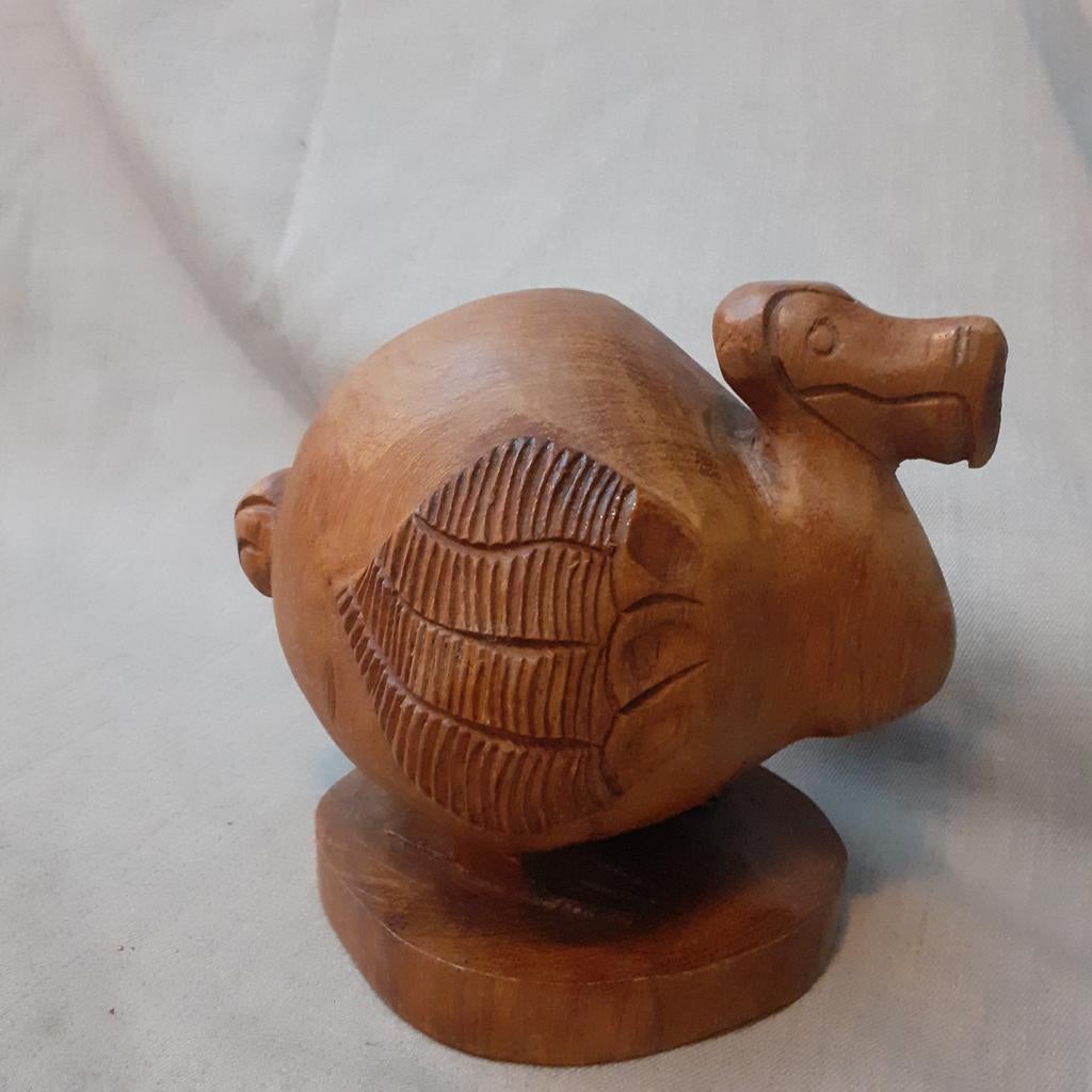 Groot zwaar teakhouten beeld van Dodo, Ophalen of Verzenden
