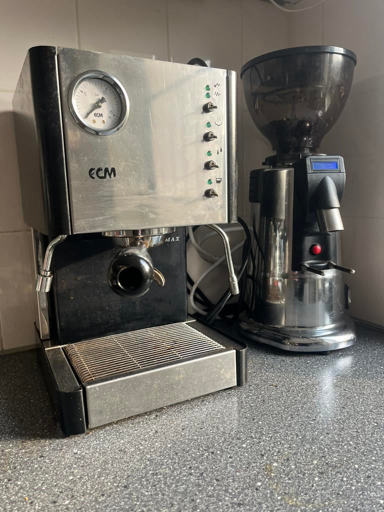 ECM Botticelli met Macap M4D bonenmaler, Witgoed en Apparatuur, Koffiemachine-accessoires, Ophalen, Zo goed als nieuw