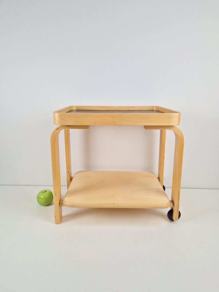 Vintage Brunabo trolley bijzettafel Carina Bengs Zweden, 45 tot 60 cm, Minder dan 55 cm, N, Vintage