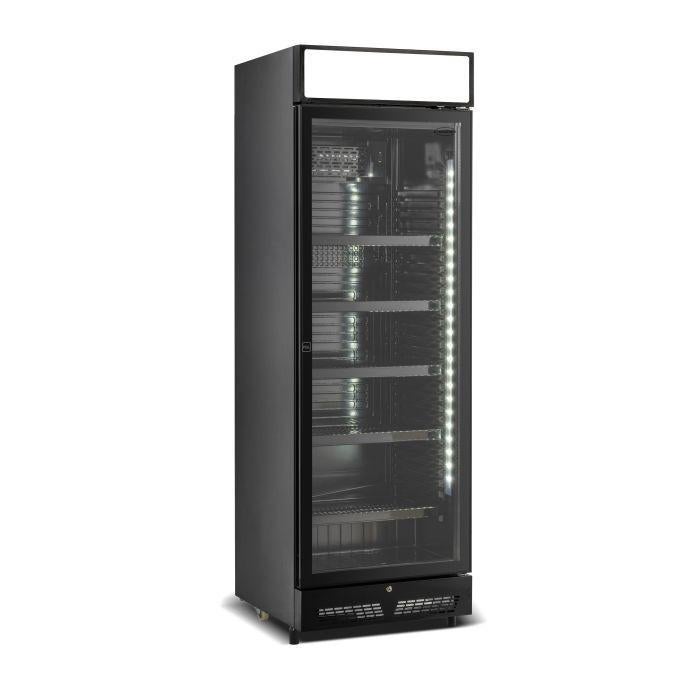 Drankenkoelkast Zwart + Lichtbak – 400 L – Nieuw!