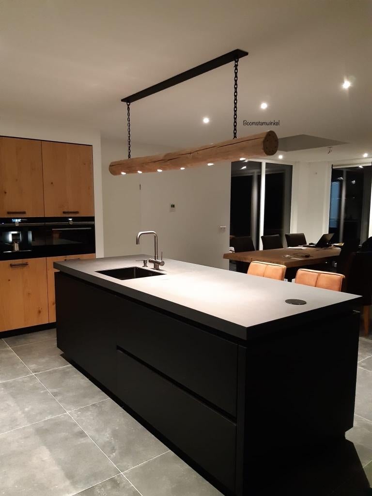 houten hanglamp | hanglamp led spots | boomstam hanglamp, Huis en Inrichting, Lampen | Hanglampen, Nieuw, Ophalen of Verzenden