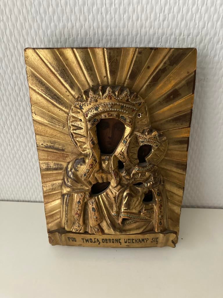 Icoon. Antiek. Hout. Gaaf en origineel., Antiek en Kunst, Verzenden