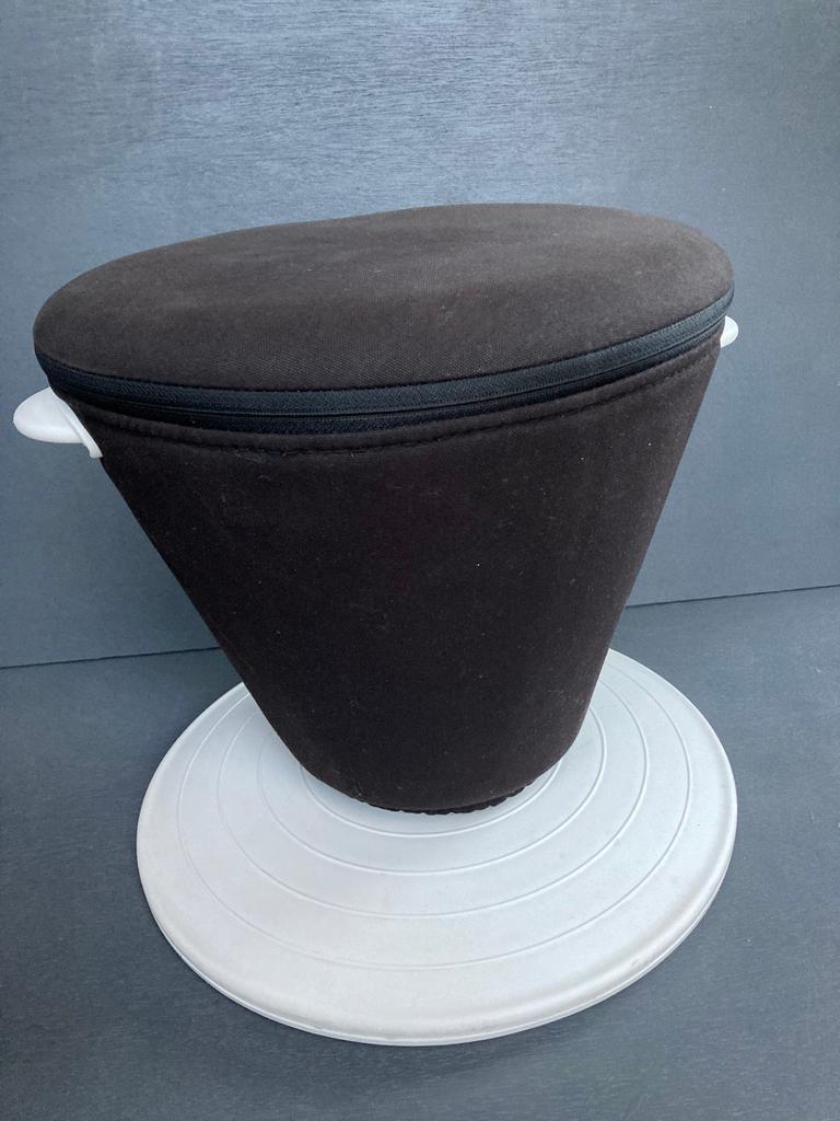 Ikea Poef / Voetenbank vintage, Gebruikt, Zwart, Ophalen of Verzenden, Eén