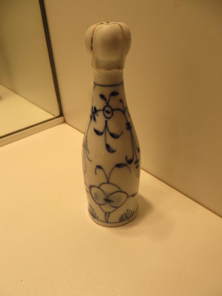 Antieke Duits porselein strooier, blauw wit Saksisch decor, Antiek en Kunst, Antiek | Porselein, Ophalen of Verzenden