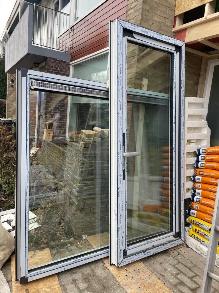 Kozijn en terras deur, Doe-het-zelf en Verbouw, Kozijnen en Schuifpuien, Kunststof, Deurkozijn, 225 cm of meer, Nieuw