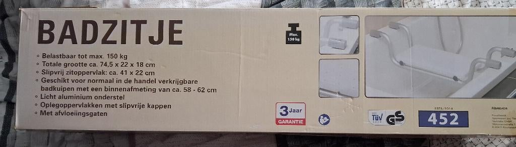 Badzitje volwassen, Diversen, Verpleegmiddelen, Ophalen of Verzenden, Nieuw