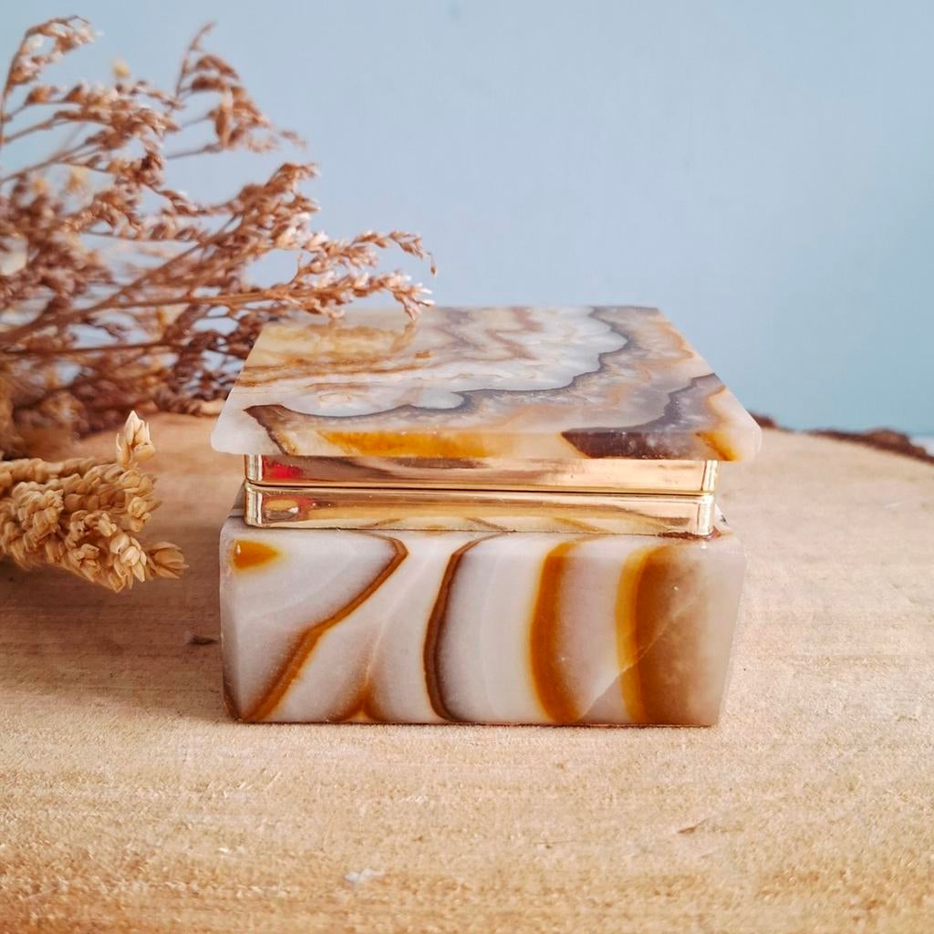 Onyx marmeren sieradendoosje, Antiek en Kunst, Ophalen of Verzenden