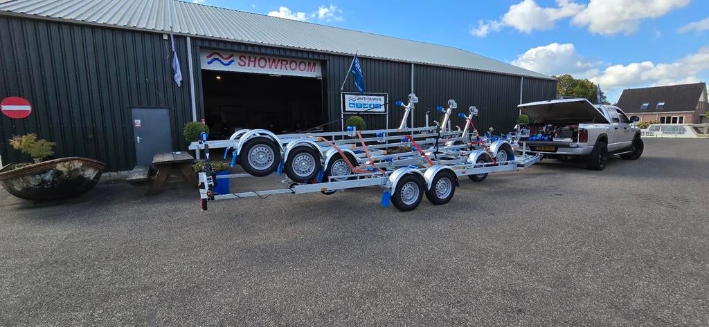 Diverse modellen nieuwe i trailers  geremd en ongeremd, Watersport en Boten, Ophalen, Tot 10 pk, Zo goed als nieuw, 3 tot 6 meter