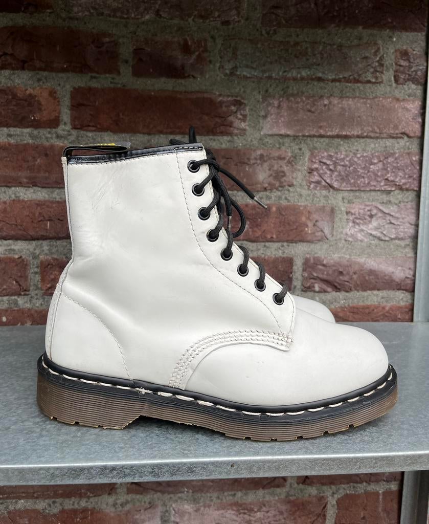 Dr. Martens 1460 MIE White stitch maat Uk 7/ Eu 41, Dr. Martens, -, Wit, -