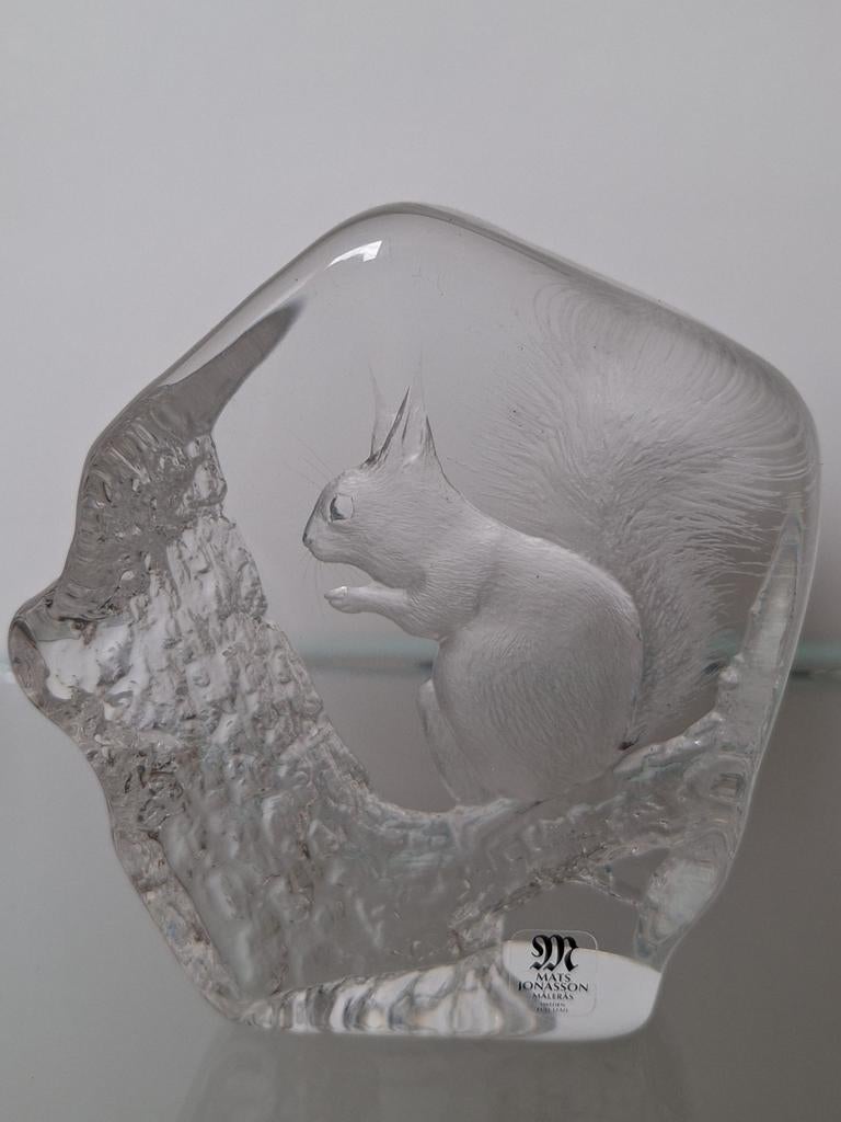 Mats Jonasson Zweden Kristal Glas Eekhoorn, Ophalen of Verzenden