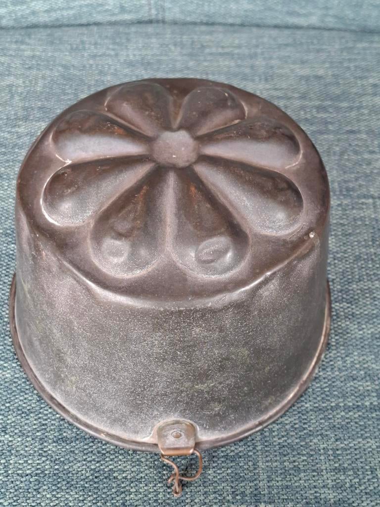 Antieke koperen puddingvorm / bakvorm, Antiek en Kunst, Antiek | Keukenbenodigdheden, Ophalen of Verzenden