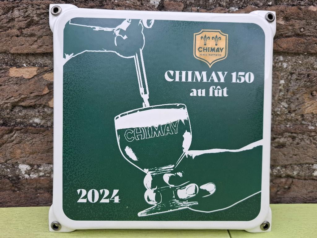 Emaillebord Chimay bier, Verzamelen, Ophalen of Verzenden, Nieuw, Reclamebord, Plaat of Schild, Overige merken