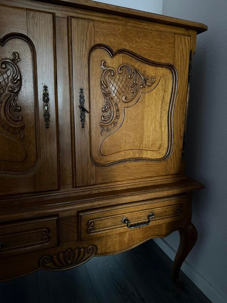 Prachtige brocante Queen Ann kast 2 delig, Ophalen of Verzenden