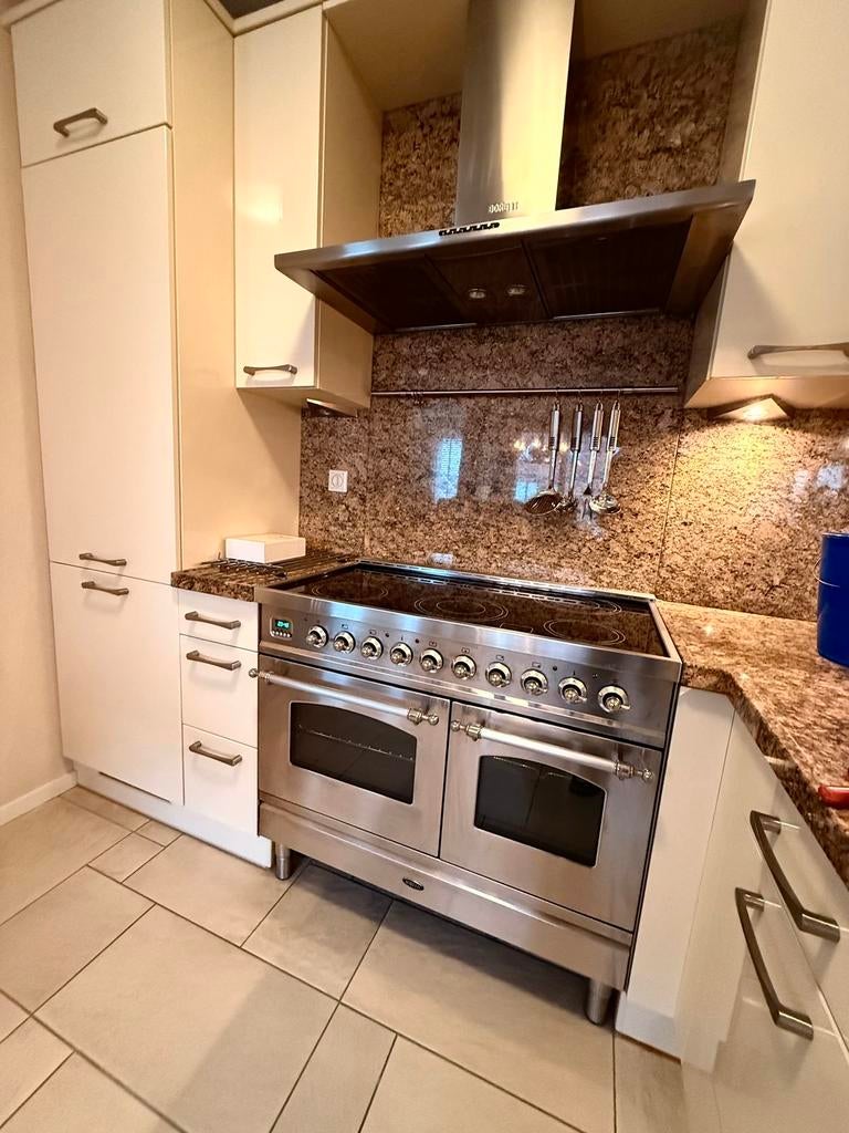 Uniek 100cm keramisch Boretti fornuis + afzuigkap -topstaat-, Keramisch, Ophalen of Verzenden, Zo goed als nieuw, Vrijstaand