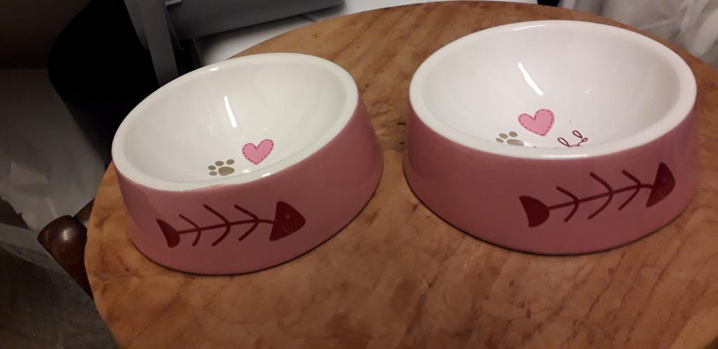 2  stenen katten eetbakjes nieuw, Dieren en Toebehoren, Ophalen of Verzenden, Nieuw