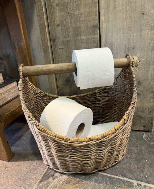 Rieten mand - toiletrolhouder, -, Overige typen, Nieuw, Ophalen of Verzenden