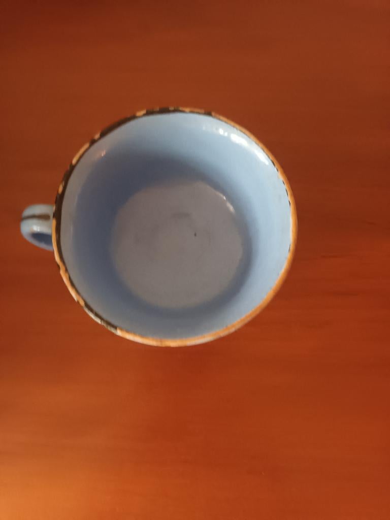 Zeer oude handbeschilderde kop/ mok/ tasse, Antiek en Kunst, Ophalen of Verzenden