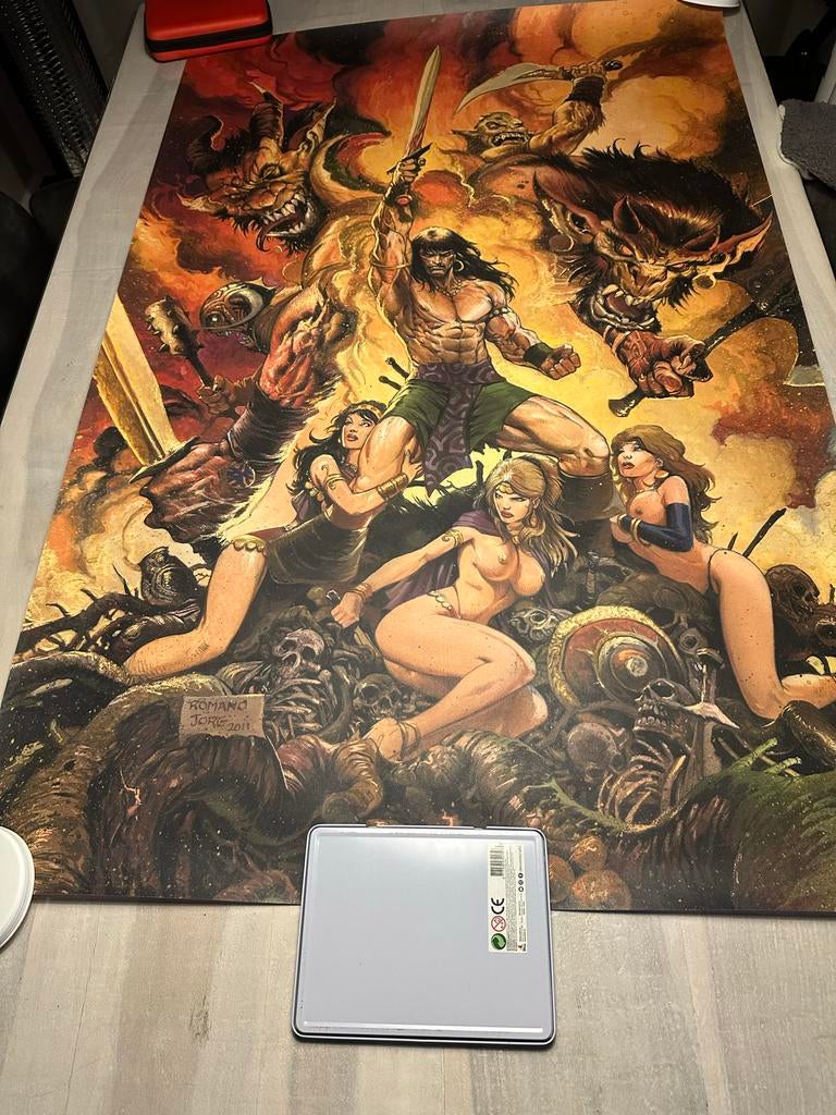 Conan de Barbaar . Mega poster. Romano Molenaar en Jorg, Boeken, Eén comic, Ophalen of Verzenden, Zo goed als nieuw, Amerika