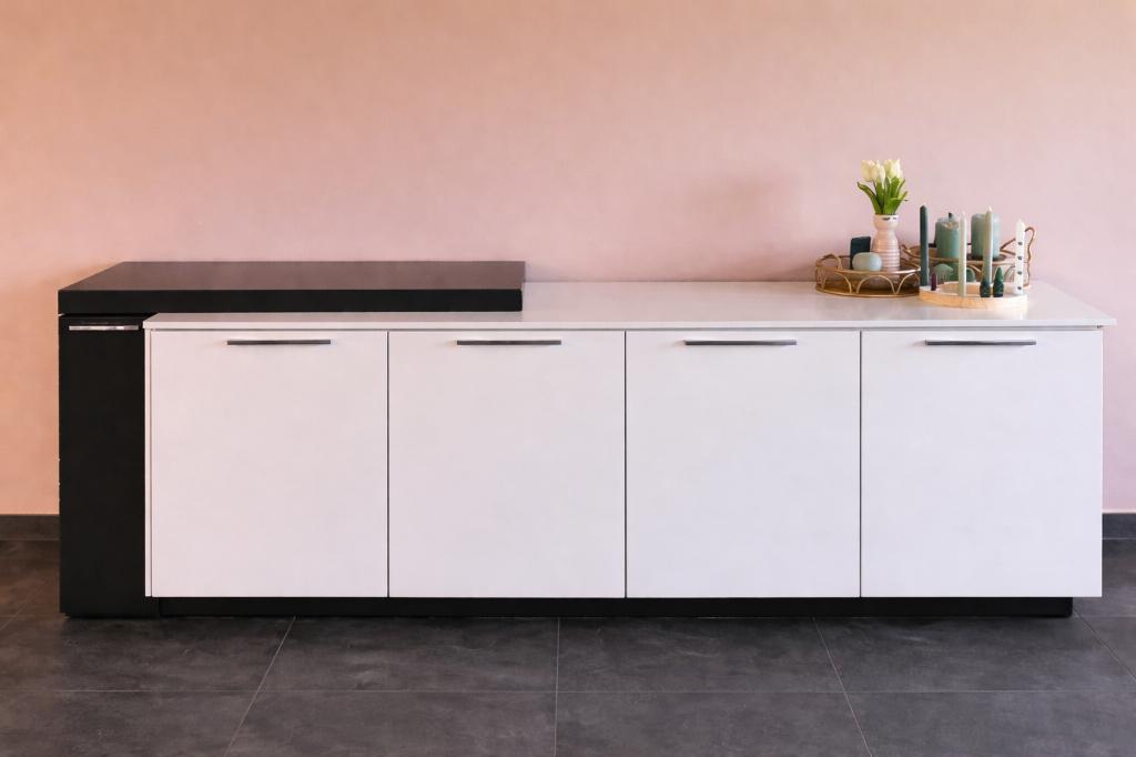 Modern design dressoir 264cm, Ophalen, Gebruikt, Design modern minimalistisch, 200 cm of meer