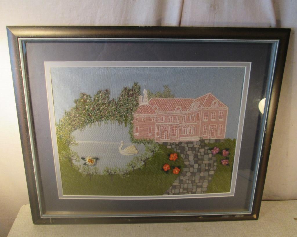 Mooi Kunstig Handwerk in Fotolijst - 64x52, Ophalen of Verzenden