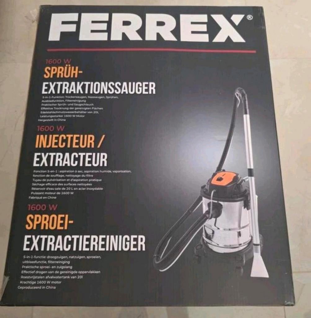 Ferrex Sproei-Extractiereiniger - Nieuw in doos, Ophalen, Nieuw, 1600 tot 2000 watt, Waterstofzuiger