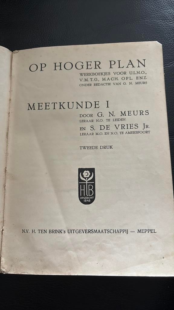 Antiek boek Meetkunde 1, Ophalen of Verzenden