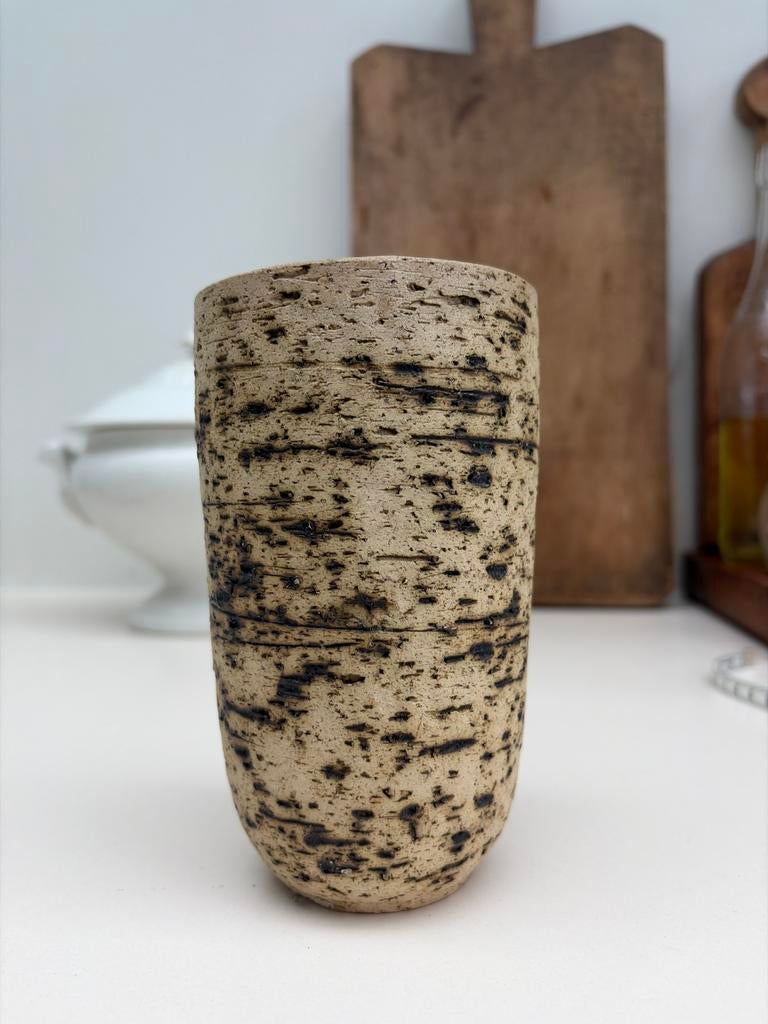 Lore Beesel Vaas - Berkenbast Design, Vintage 1960, Ophalen of Verzenden