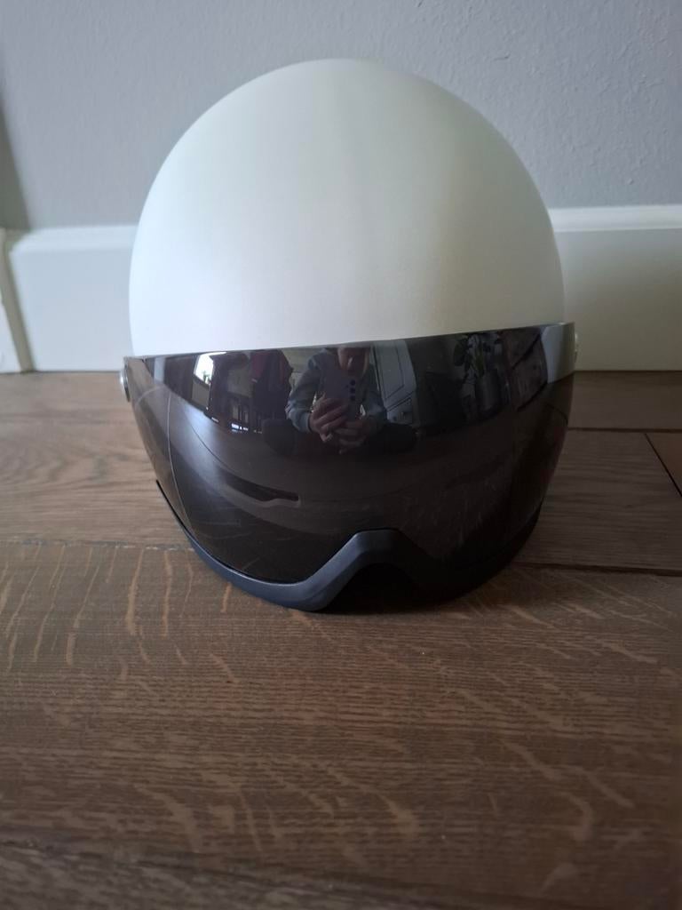 Witte ski helm maat 55-99, Gebruikt, Overige typen, Skiën, Minder dan 100 cm