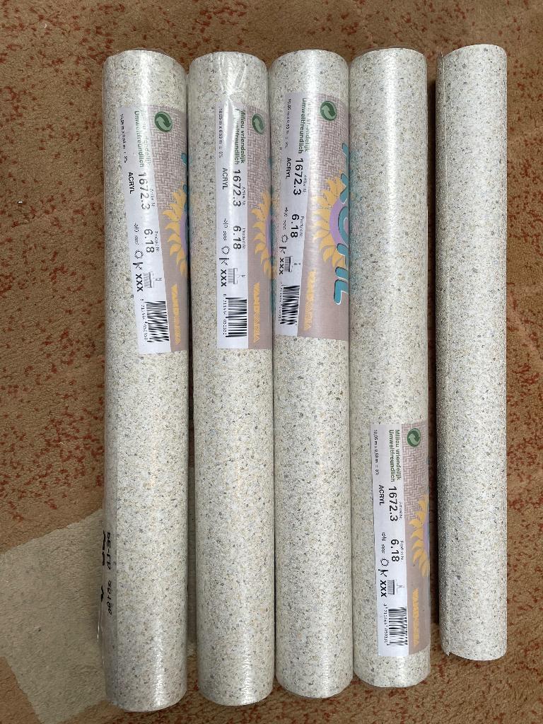 Behang 5x, Ophalen of Verzenden, Minder dan 10 m²