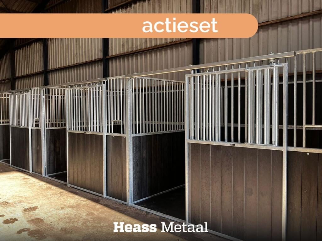 Actieset Paardenboxen | 3 Complete Boxen 3,5 x 3,5 m | Heass, Weidegang, 4 paarden of pony's of meer