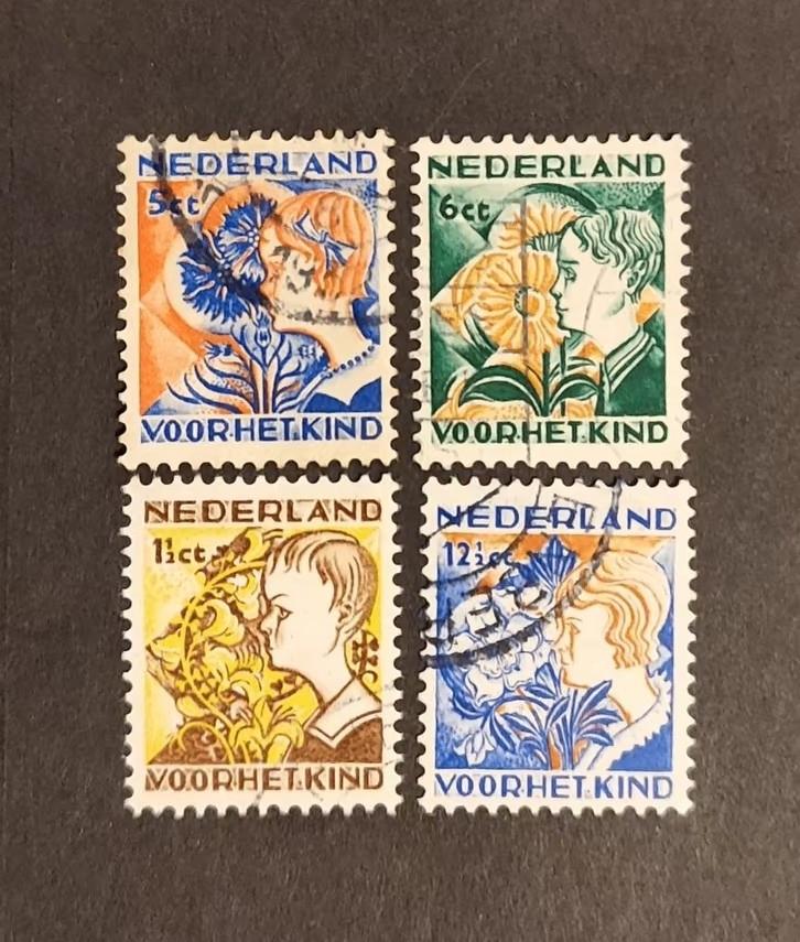 nederland nvph 248 - 251, Ophalen of Verzenden, T/m 1940, Gestempeld