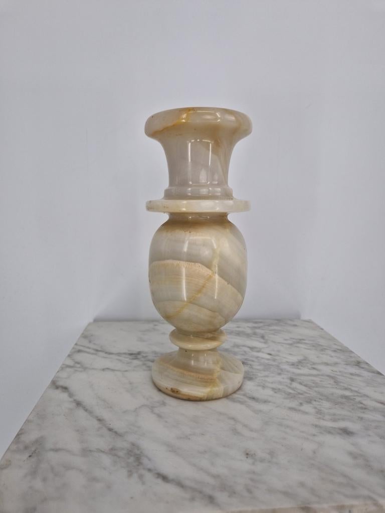 Onyx Marmeren Vaas | 20 cm | Massief Natuursteen, Overige kleuren, Aardewerk of Porselein, Ophalen of Verzenden, Nvt