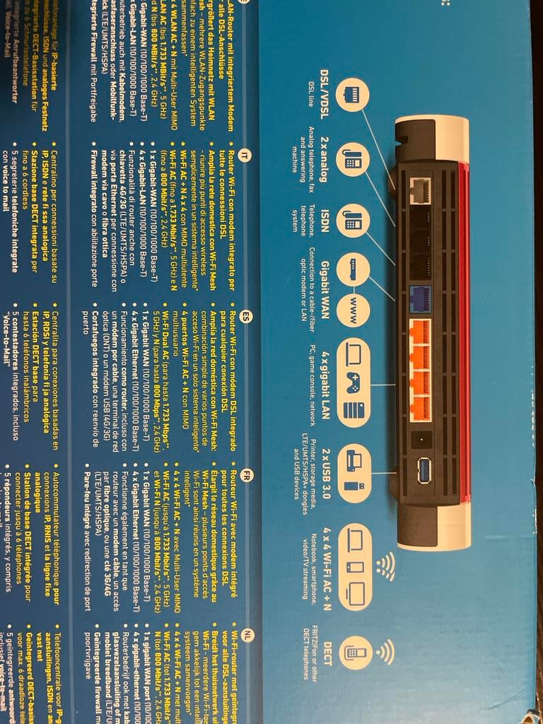 Fritz!Box 7590 DSL/VDSL Router (NIEUW!), Computers en Software, Routers en Modems, Gebruikt, Router met modem, Ophalen of Verzenden