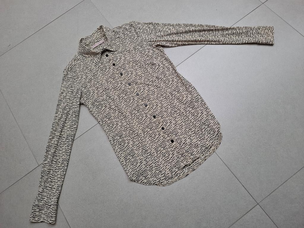 studio anneloes 36 s poppy sahara bruin zwart blouse top, Zwart, Ophalen of Verzenden, Zo goed als nieuw, Maat 36 (S)