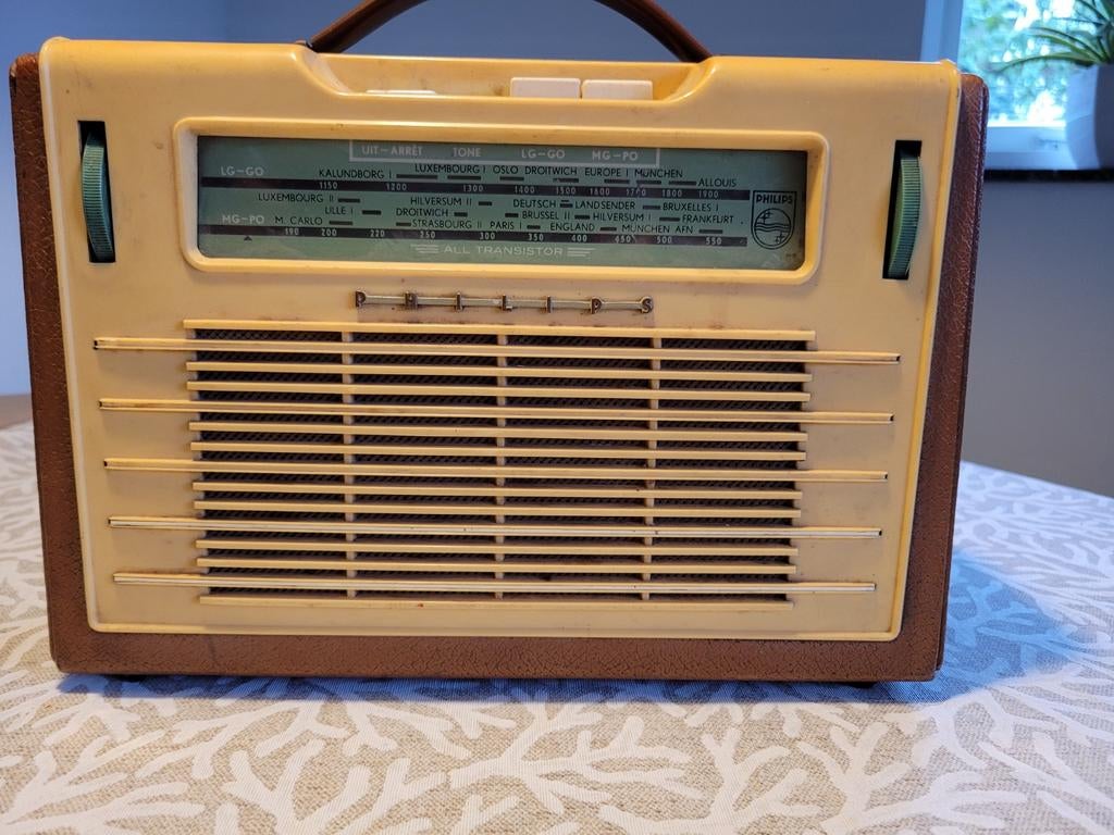 Transistor Philips jaren "60"radio op batterijen, Audio, Tv en Foto, Ophalen
