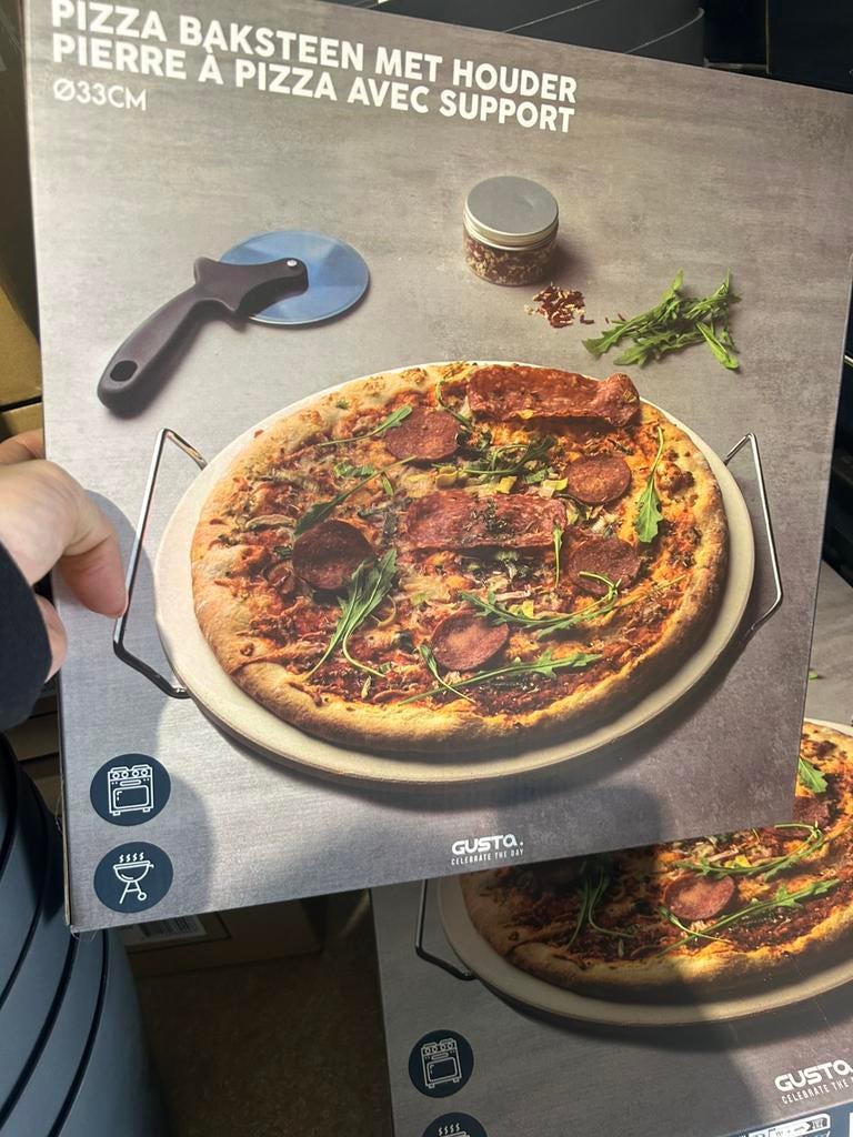 Nieuw - pizza steen bbq Gusta, Ophalen of Verzenden, Zo goed als nieuw