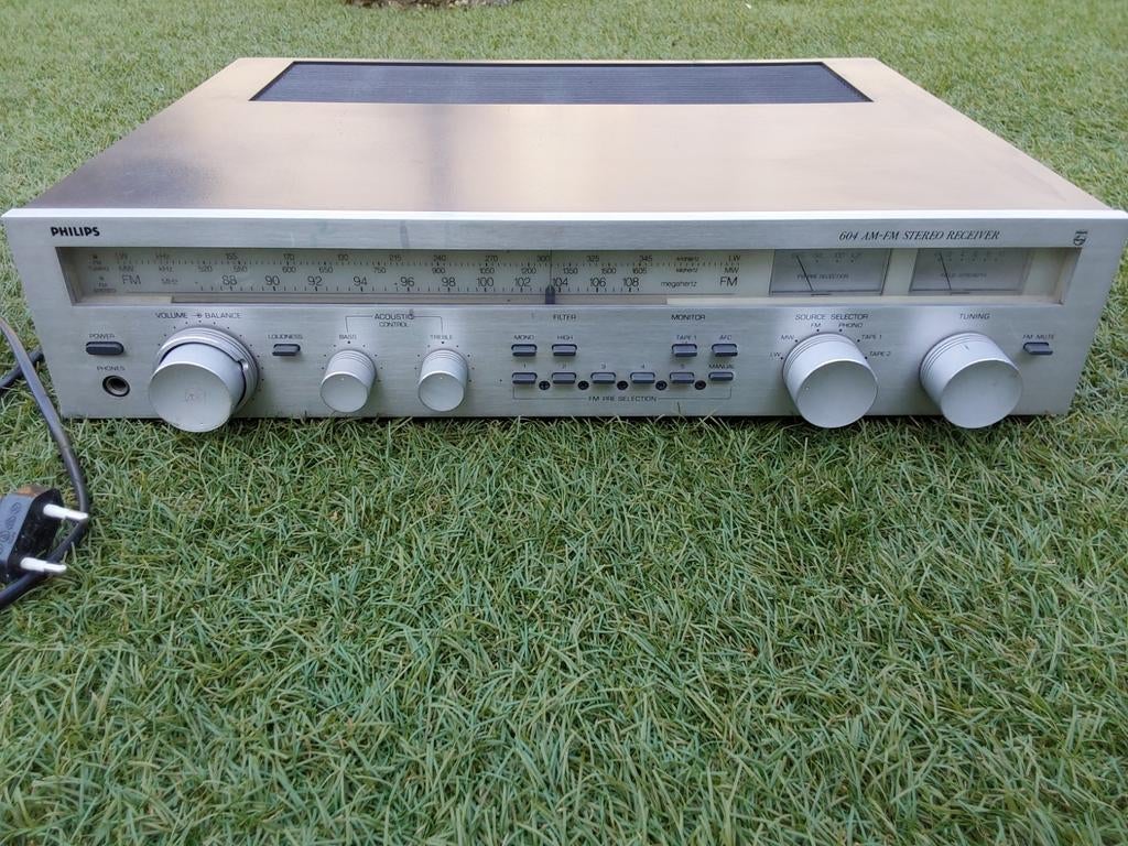 Philips 604 receiver, Audio, Tv en Foto, Versterkers en Receivers, Ophalen, Gebruikt, Minder dan 60 watt, Overige merken