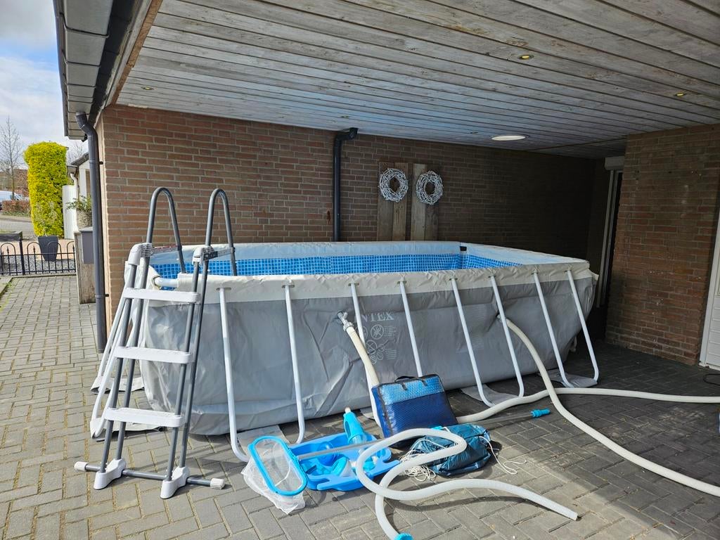 Zwembad 4x2m met zandfilterpomp en accessoires, Tuin en Terras, Ophalen, Gebruikt, 200 tot 300 cm, 80 tot 120 cm